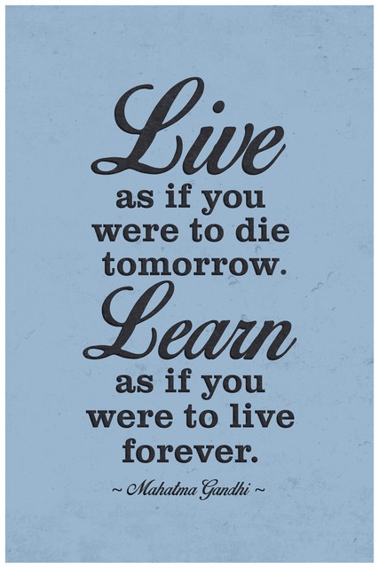 Live As If You Were To Die Tomorrow Gandhi Quote Poster 12x18 Inch For Sale Online Ebay