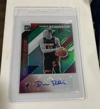  2019-20 Donruss Optic DUNCAN ROBINSON AUTO Green Holo Signature series HEAT