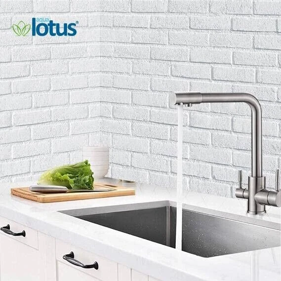 OPTIMUM Drei-Wege-Wasserhahn 3 in 1 Armatur Küche Wasserhahn Wasserfilter 1801S Matt