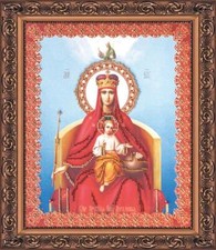 Bead embroidery kit The Mother of God needlework kit Art canvas beadwork pattern