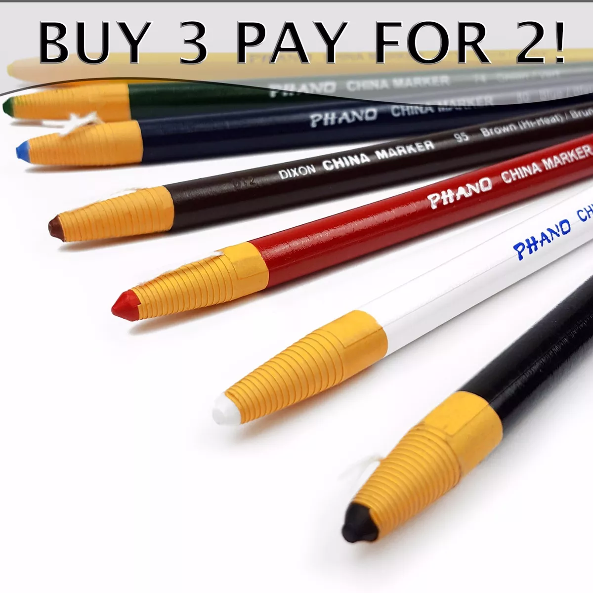 China Marker Chinagraph Wax Pencil, Marking Pencil Non Toxic - Buy 2 Get 1  Free!