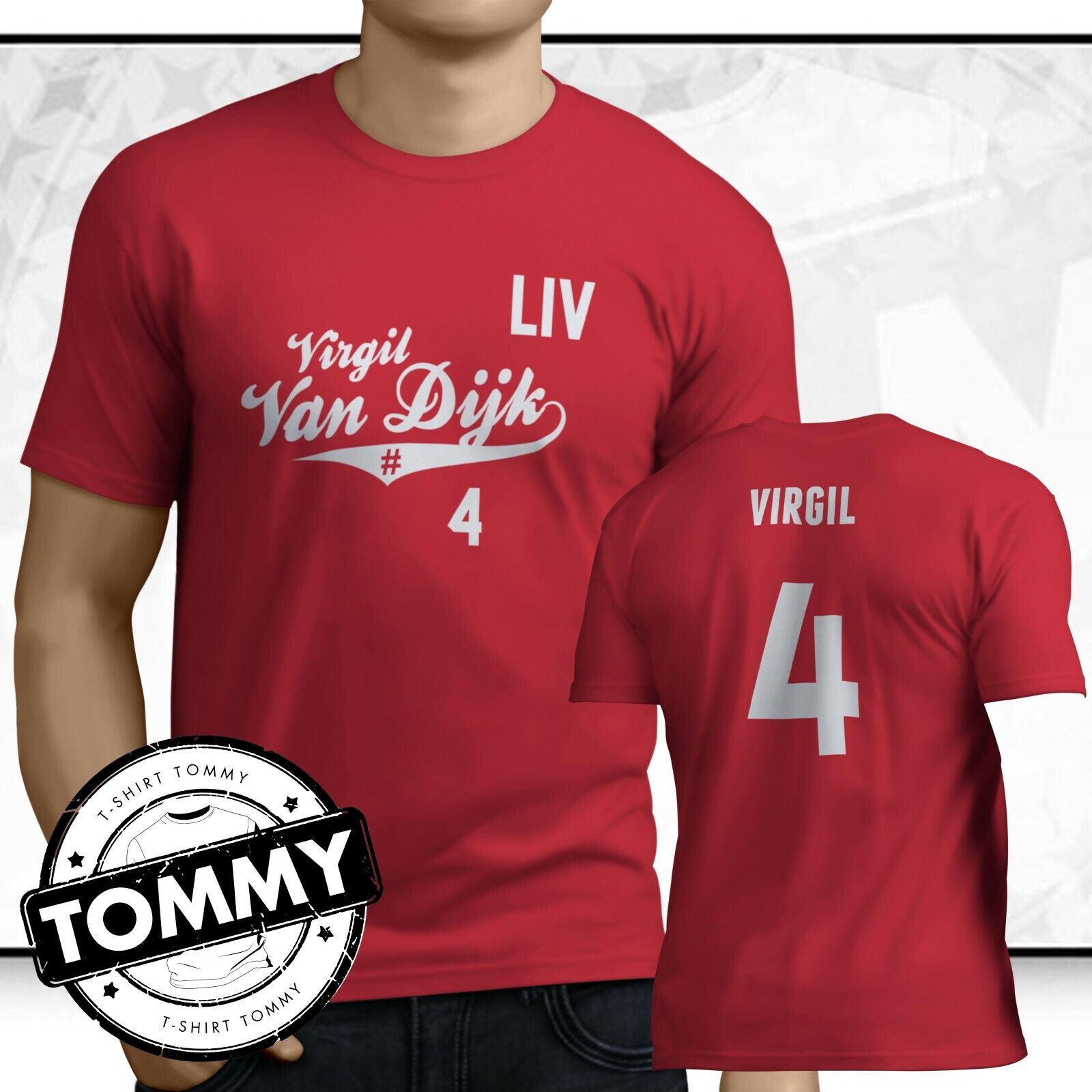 Paine Gillic engineering menigte Virgil Van Dijk #4 T-Shirt Liverpool Virgil Shirt, YNWA T-Shirt | eBay