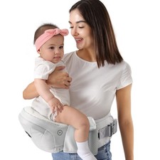 Portabebes Con Asiento De Cadera Antideslizante Y Malla Transpirable Pro