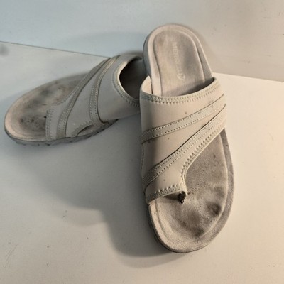 Merrell  Size 9 Terran Ari Wrap Sandals Beige J94472 Comfort Toe Loop Slides