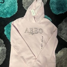 NWT Aeropostale Pink 'AERO Original' Logo Hoodie, Size M