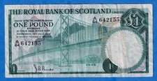 Scotland 1 Pound 1970 P-334a   RBS  Circulated  Note  A/64 642155