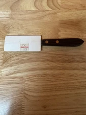 Vintage Hickory Farms 6.5” Cheese Knife/Spreader Stainless Wood Handle