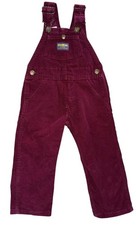 Vintage OshKosh B  Gosh Burgundy Wine Corduroy overalls - Size 4 Made In the USA