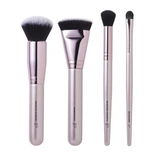 e.l.f. Complexion Perfection Brush Kit 4-Piece Makeup Brush Set Brushes For F...