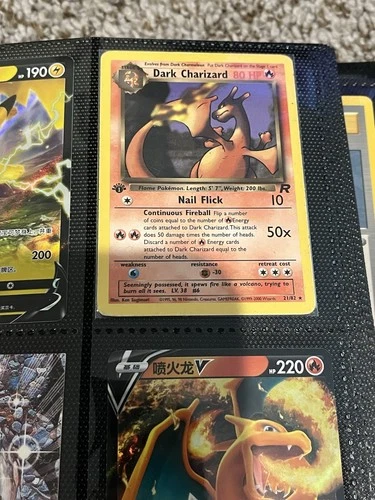Card Lot New And Vintage 1999 Pokémon Cards Dark Charizard 21/82 1st Edition!