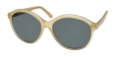 NEW ANDY WOLF DREAD SUNGLASSES ITALY BEIGE OVAL F PLASTIC FULL-RIM WOMENS