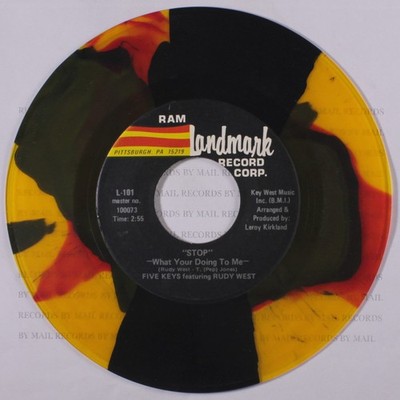Fünf Schlüssel: Stop What You Re Doing To Me/Goddess Of Love Landmark 7 '' Einzel