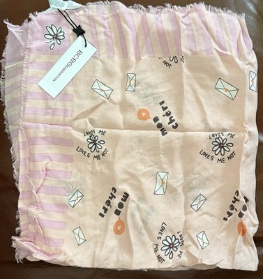 NEW!!! BCBGeneration Scarf Square 24  Blush Mon Cheri Love Pink Loves Me Not NWT