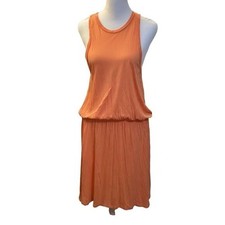 Gap Orange Tank Dress Smocked Waist Sleeveless Midi Casual Beach Boho Small