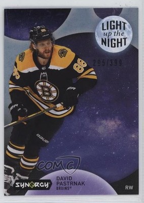 2022 Upper Deck Synergy Light Up The Night Blue /399 David Pastrnak #LN-DP 5b7