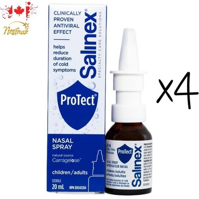 Salinex ProTect Nasal Spray 20mL 4 Pack | Cold Symptom Relief & Fresh Canada