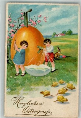 38168656 - Humor Kinder Kueken Hase Eier L. u. P. 2190/III Ostern