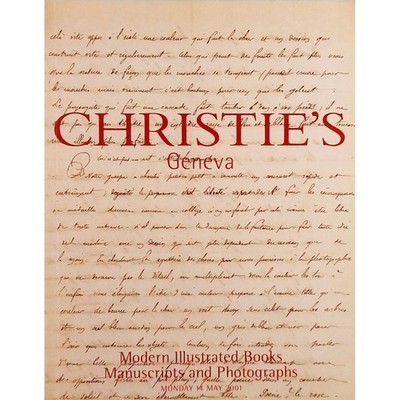 Katalog Christies Genf Moder Illustrierte Bücher Handschriften Mai 2001