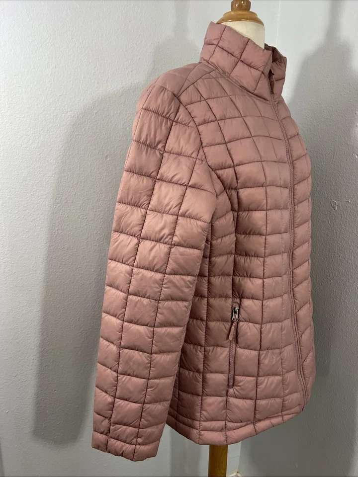 Chaqueta acolchada Reebok Puffer para mujer M rosa abrigo de invierno aire libre ocio Foto 4 de 4