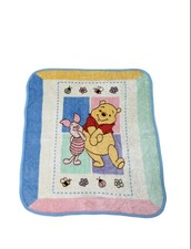 Vintage Disney Winnie the Pooh and Piglet Baby Blanket 48x44