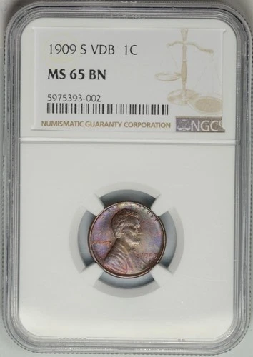 1909-S VDB NGC MS65 BN LINCOLN CENT * KEY DATE * #5975393-002