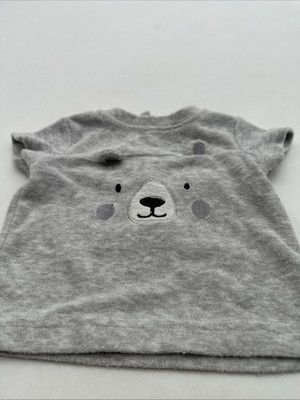 Absorba T-Shirt Youth Boy 0-3M Gray Solid Bear..#25486