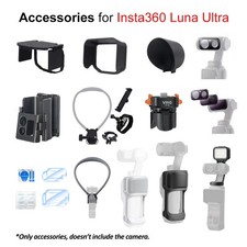 For Insta360 Luna Ultra Wide-Angle Lens Sliding Cover Neck Mount Mini Fill Light
