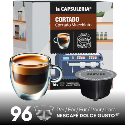 Cortado Macchiato 96 Kapseln kompatibel mit Nescafé Dolce Gusto