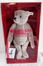 NEW MARGARET STEIFF 1902 SILVER GRAY TEDDY BEAR MIB 1983 REPRODUCTION 0150/32