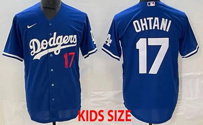 Shohei Ohtani Blue #17 Baseball Jersey 3D AOP Kids Youth WA783