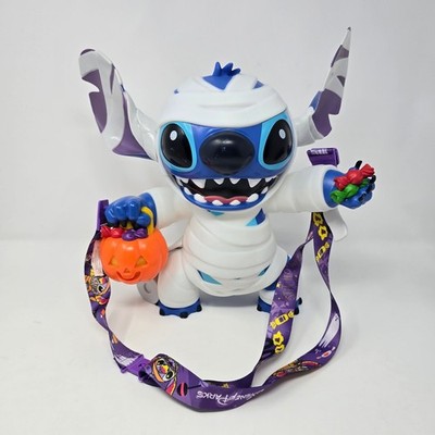 Disney Parks Stitch Mummy Halloween Popcorn Bucket Glow in the Dark LightUp 2025