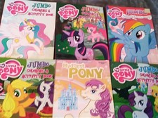 New 2011 6 My Little PonyGiant Coloring  Activity Book Perfect Crisp Pages