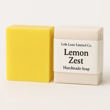 Lemon Zest Handmade Soap Bars – Great Savings starting at $4.50, BIG 6oz Bars!