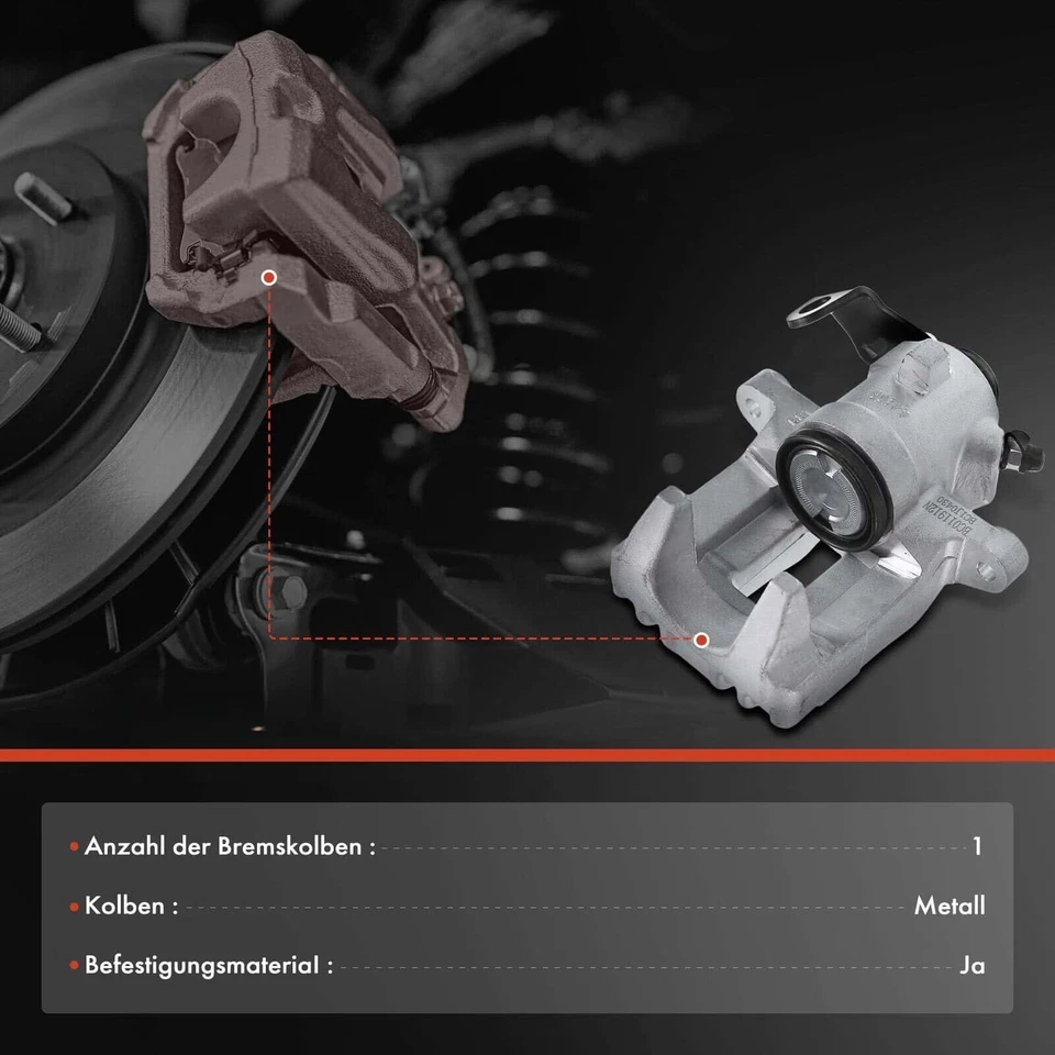 2x Bremssattel Hinten Links Rechts für VW Golf 4 AUDI A3 8L 1.6-1.9 TDI TT 1.8 T - Bild 3 von 4
