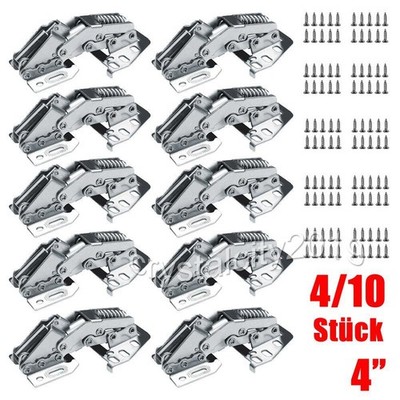 4/10 Stück Aufschraubscharniere 90° mit SoftClose und Montageanschlag