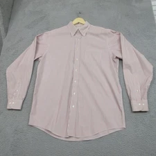 Brooks Brothers Shirt Mens 16.5 36/37 Red Stripe Dress Button Down Non-Iron 346