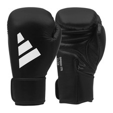 adidas Boxhandschuhe Speed 175 | Leder Schwarz-Weiß 10-16 oz | Kickboxen Fitness
