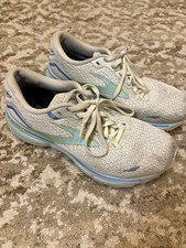 Brooks Women  s Running  Jogging Sneakers Lace-Up Mesh Low Top White Blue