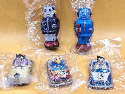 Astro Boy & Robots Blechspielzeug Set 5 Stück Autos Anime Tetsuwan Atom...