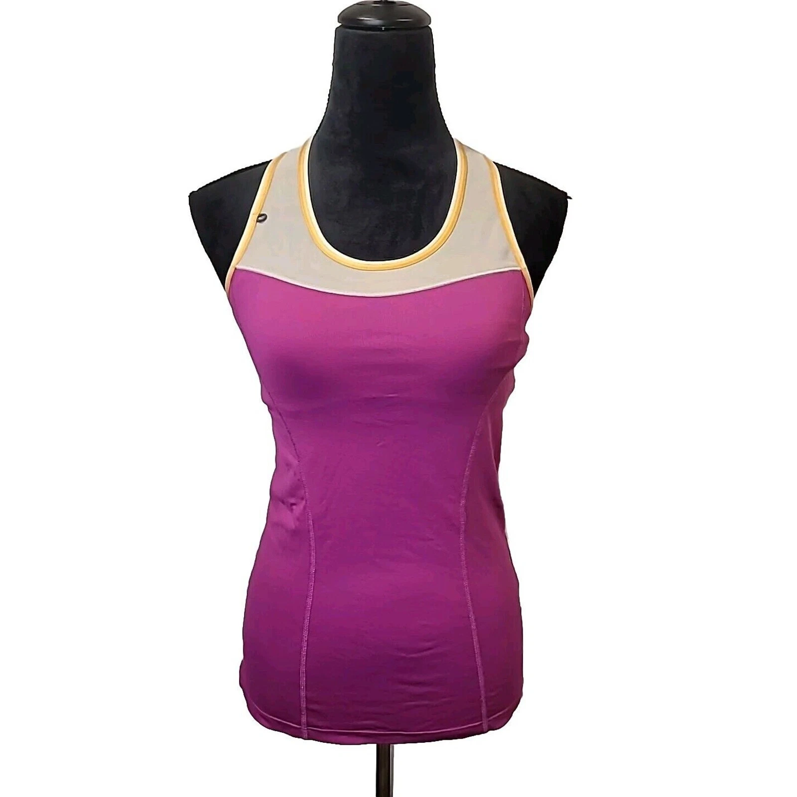 lole fuchsia running yoga athletic workout pocket nice tank-top