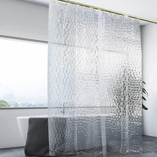Clear Shower Curtain Liner, 100 Waterproof EVA 3D Shower Curtains with 3 Duty...