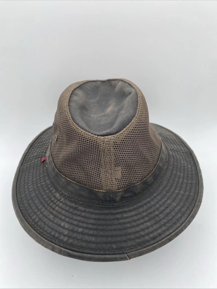 Chapéu de safári vintage Woolrich pesca caça M lona resistente e aparência de malha - Imagem 2 de 4