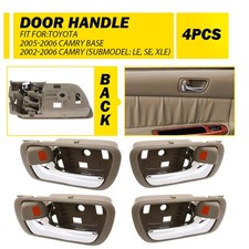 4PCS Interior Inside Door Handles Set Beige Chrome For 2002-2006 Toyota Camry T