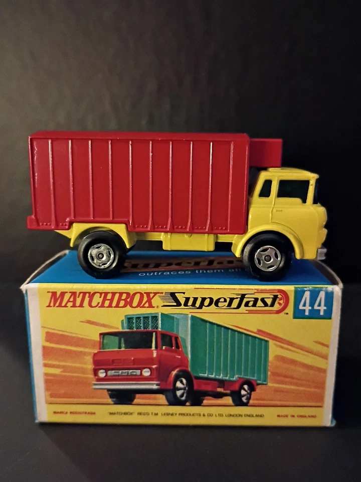 Matchbox Superfast #44 Refrigerator Truck 1970 Yellow/Red  Crisp Original G Box - Image 2 of 4