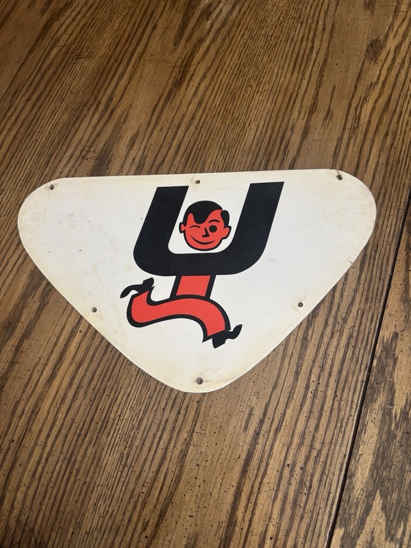 VINTAGE U-HAUL RENTALS ADVERTISING Sammy U SIGN 1950s Rare NOS Dealer MCM Metal