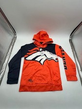 Broncos Youth Hoodie Small Orange Pullover Official Team Logo