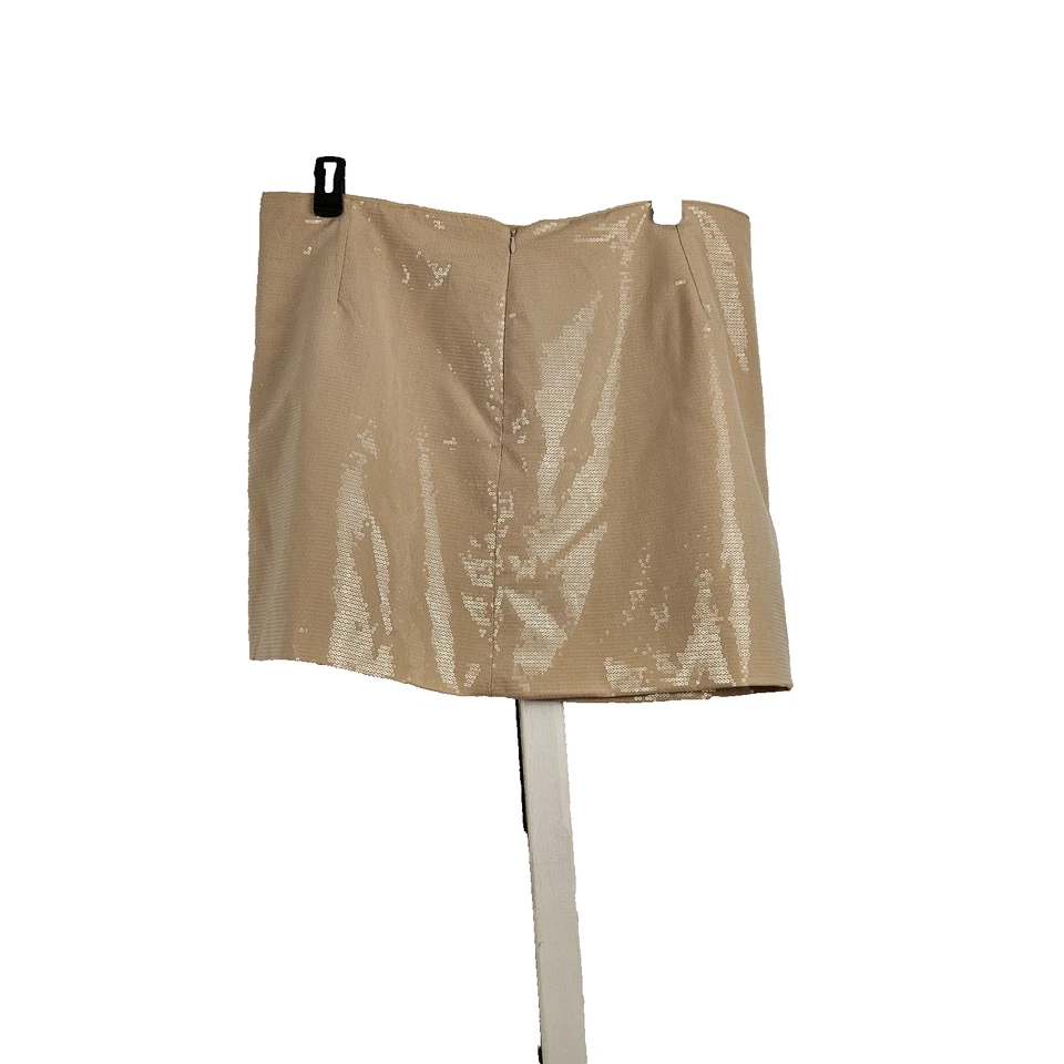 Anew day mini skirt  For Juniors Size 17 Casual Sexy sequence cream color - Image 2 of 4