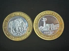 2 Casino Silver strikes  .999 silver each coin is .6 of a troy 1 oz. = 1.2 oz