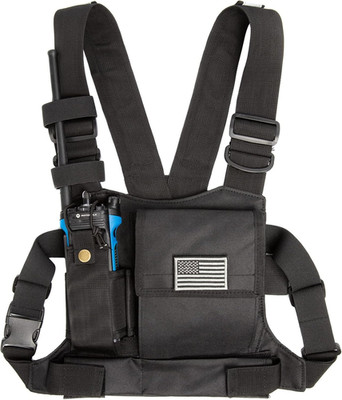 Radio Chest Harness with Reflective Strips Shoulder Holster Radio Vest Holder Tw