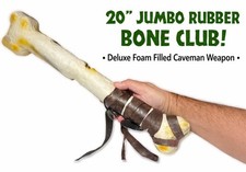 20 JUMBO RUBBER BONE CLUB Dinosaur Toy Caveman Weapon Costume Prop Prehistoric